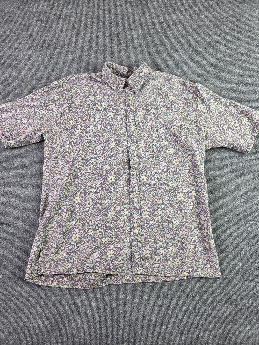 Vintage Tori Richard Honolulu Hawaiian Shirt Mens Large Floral Short Sleeve